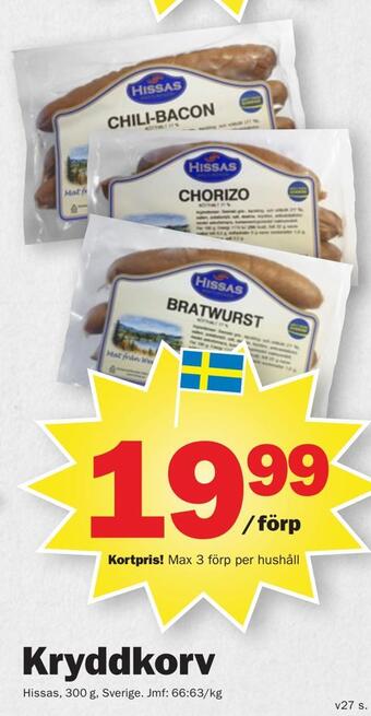 Pekås Kryddkorv erbjuda