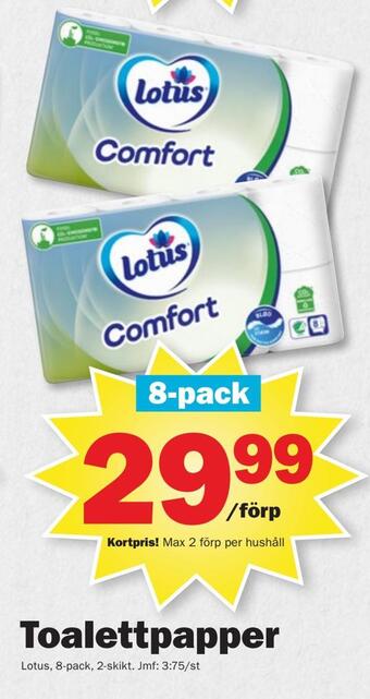 Pekås Toalettpapper erbjuda