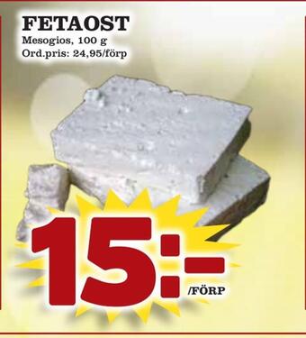 Supergrossen Fetaost erbjuda