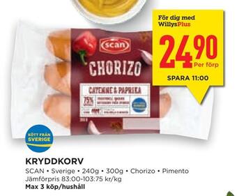 Willys Hemma Kryddkorv erbjuda