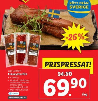 Lidl SVEA LANTKÖTT Fläskytterfilé erbjuda
