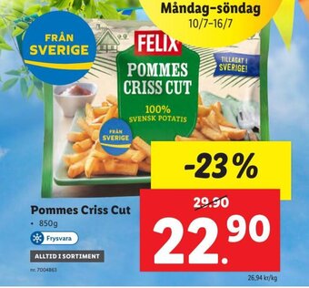 Pommes Criss Cut