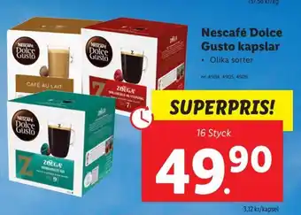 Lidl Nescafé Dolce Gusto kapslar erbjuda