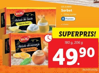 Lidl SOL & MAR Sorbet erbjuda