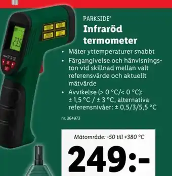 PARKSIDEⓇ Infraröd termometer