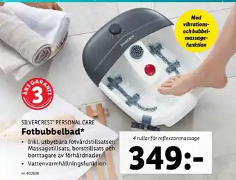 Lidl SILVERCREST PERSONAL CARE Fotbubbelbad* erbjuda