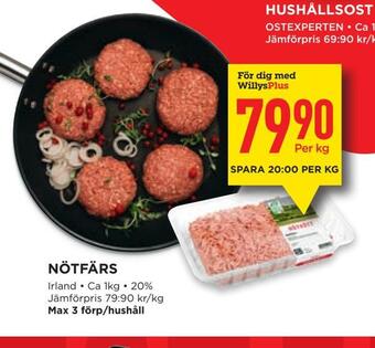 Willys Nötfärs erbjuda