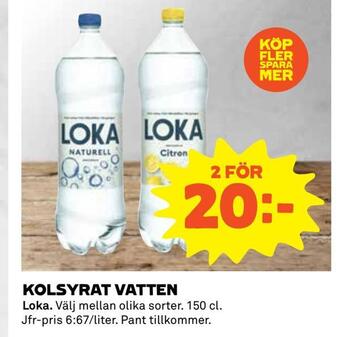 Coop Kolsyrat vatten erbjuda
