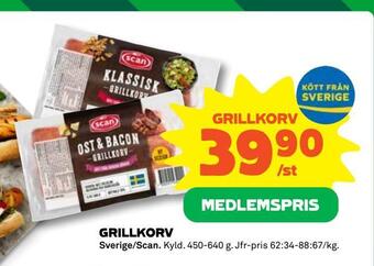 Coop Grillkorv erbjuda