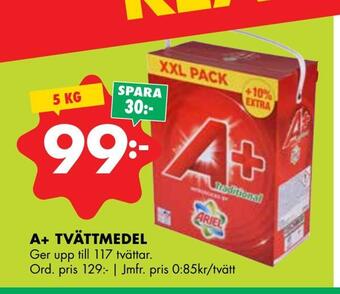 ÖoB A+ tvättmedel erbjuda