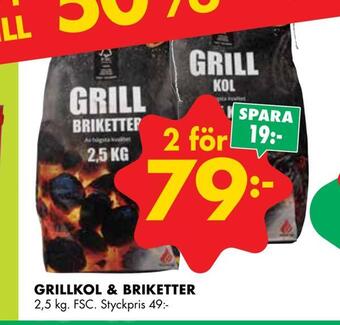 ÖoB Grillkol & briketter erbjuda