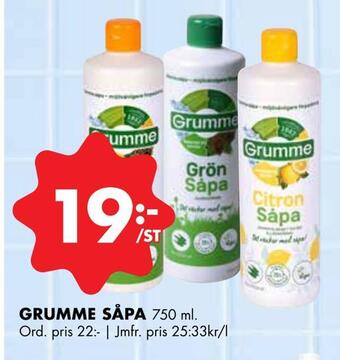 ÖoB Grumme såpa erbjuda