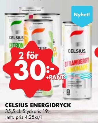 ÖoB Celsius energidryck erbjuda