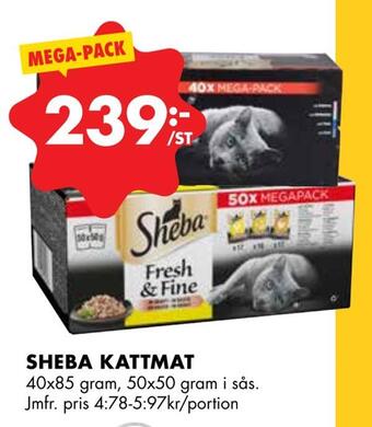 ÖoB Sheba kattmat erbjuda