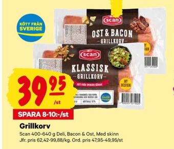 City Gross Scan ost & bacon grillkorv erbjuda