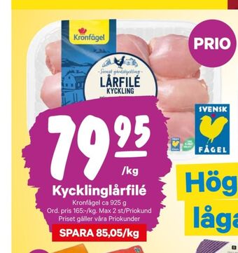 City Gross Kronfågel kycklinglårfile erbjuda