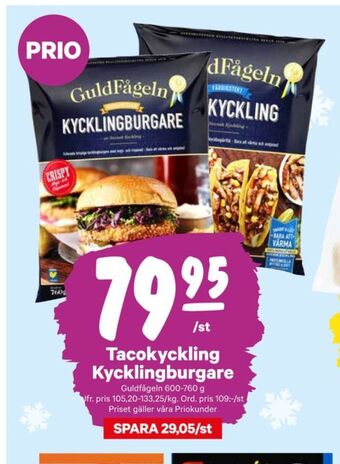 City Gross Guldfågeln tacokyckling erbjuda