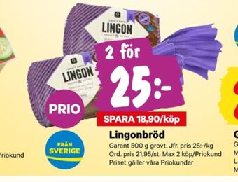 City Gross Lingon bröd erbjuda