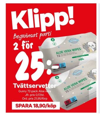 City Gross Gunry tvättservetter erbjuda