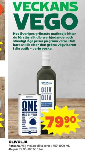 Coop Fontana olivolja erbjuda