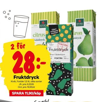 City Gross Kivik fruktdryck erbjuda