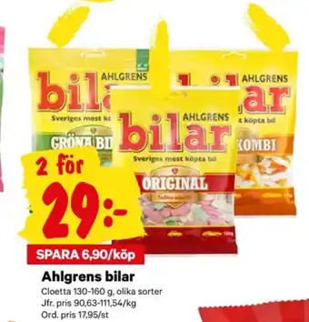 City Gross Gröna bilar godispåsar erbjuda