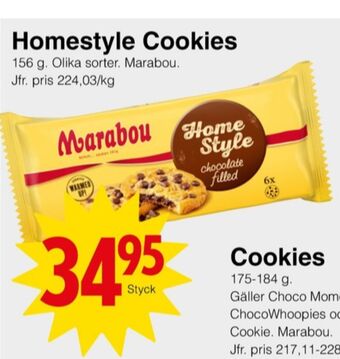 Matöppet Marabou cookies erbjuda