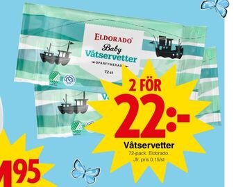 Matöppet Eldorado tvättservetter erbjuda