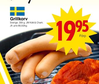 Matöppet Jm chark grillkorv erbjuda
