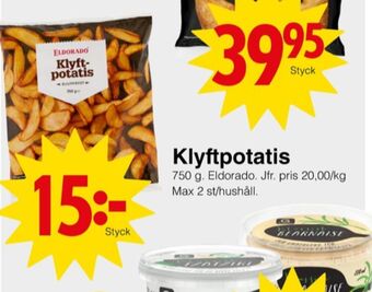 Matöppet Eldorado potatisklyftor erbjuda