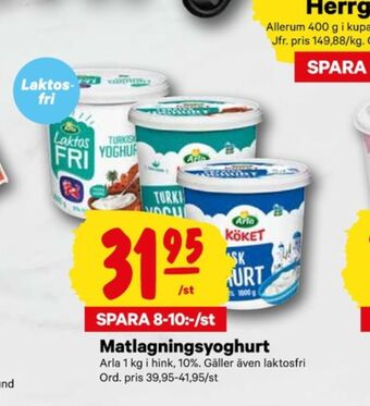 City Gross Arla köket yoghurt erbjuda