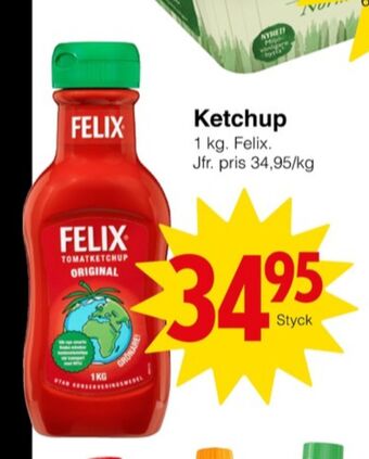 Matöppet Felix ketchup erbjuda