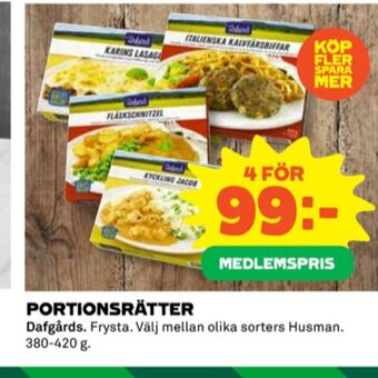 Coop Dafgårds lasagne erbjuda