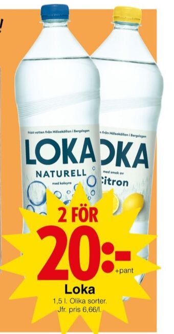 Matöppet Citron mineralvatten erbjuda