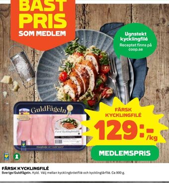 Coop Guldfågeln kycklingfilé erbjuda