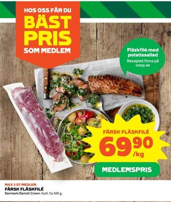 Coop Danish crown fläskfilé erbjuda