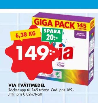 ÖoB Via tvättmedel pulver erbjuda