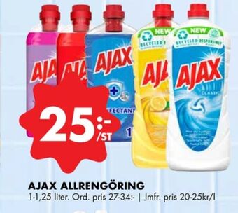 ÖoB Ajax rengöringsmedel erbjuda