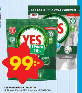ÖoB Yes diskmaskintabs erbjuda
