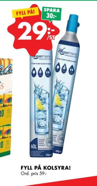 ÖoB Wassermaxx kolsyrepatron erbjuda