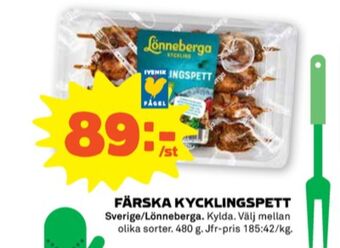 Stora Coop Lönneberga kycklingspett erbjuda