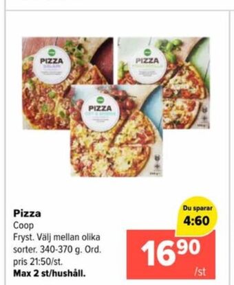 Coop Extra Coop pizza erbjuda