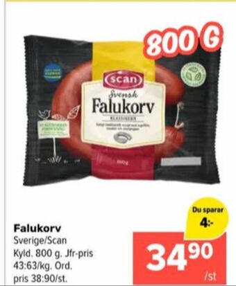 Coop Extra Scan falukorv erbjuda