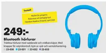 Biltema Bluetooth hörlurar erbjuda