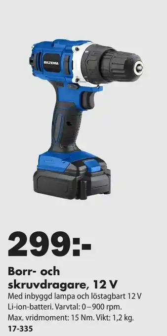 Borr- och skruvdragare 12 V