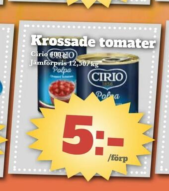 Bonum Matmarknad Krossade tomater erbjuda