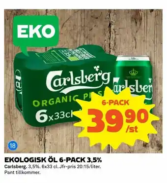 Coop Extra EKOLOGISK ÖL 6-PACK 3,5% erbjuda