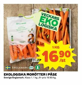 Coop Extra Ekologiska morötter i påse erbjuda