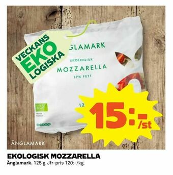 Coop Extra Ekologisk mozzarella erbjuda