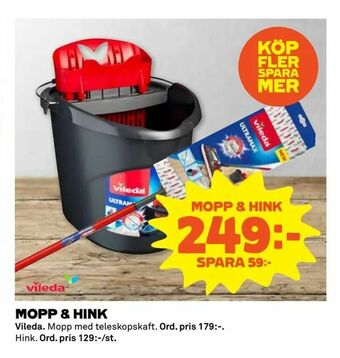Coop Extra Mopp & hink erbjuda